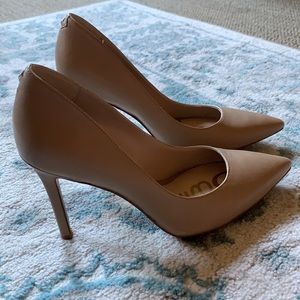 Sam Edelman Nude Hazel Pointed Toe High-Heel Pumps